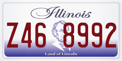 IL license plate Z468992