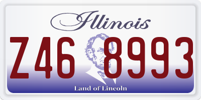 IL license plate Z468993