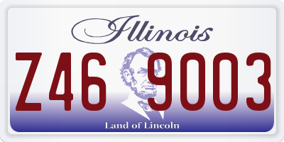 IL license plate Z469003