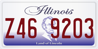 IL license plate Z469203