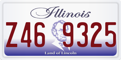 IL license plate Z469325