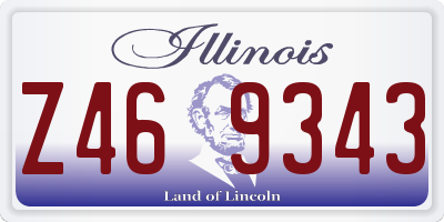 IL license plate Z469343
