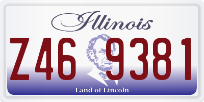 IL license plate Z469381