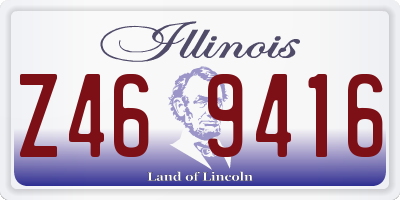 IL license plate Z469416