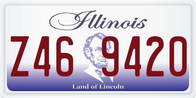 IL license plate Z469420