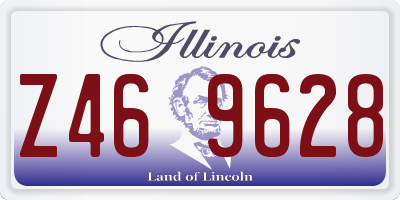 IL license plate Z469628