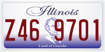 IL license plate Z469701