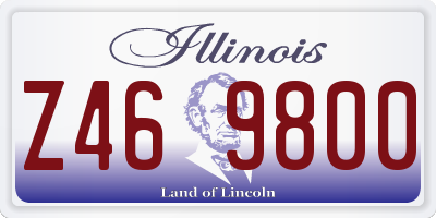 IL license plate Z469800