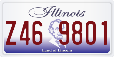 IL license plate Z469801