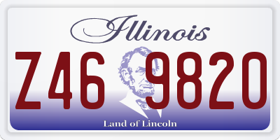 IL license plate Z469820