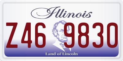 IL license plate Z469830