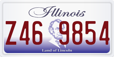 IL license plate Z469854