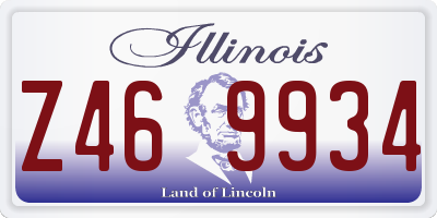 IL license plate Z469934