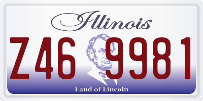 IL license plate Z469981