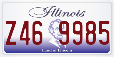 IL license plate Z469985