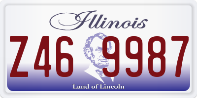 IL license plate Z469987
