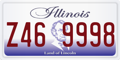 IL license plate Z469998