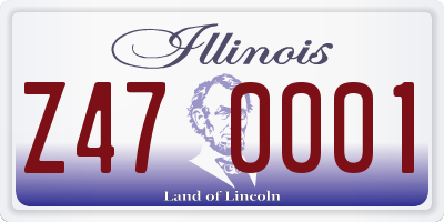 IL license plate Z470001
