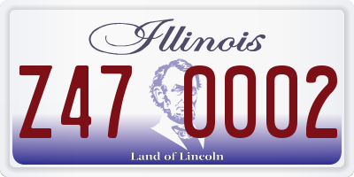 IL license plate Z470002