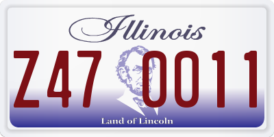 IL license plate Z470011