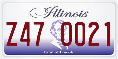IL license plate Z470021