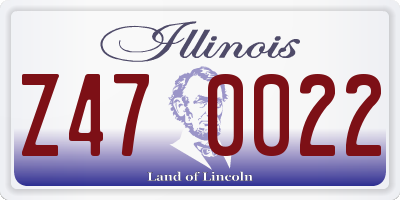 IL license plate Z470022