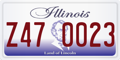 IL license plate Z470023