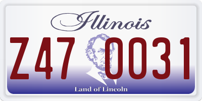 IL license plate Z470031
