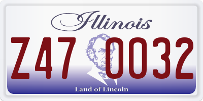 IL license plate Z470032