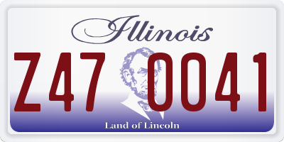 IL license plate Z470041