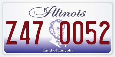 IL license plate Z470052