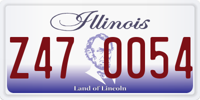 IL license plate Z470054