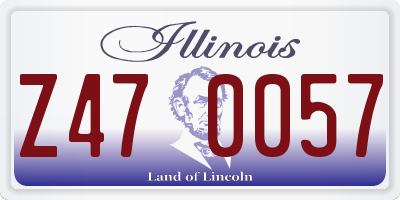 IL license plate Z470057