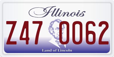 IL license plate Z470062