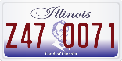 IL license plate Z470071