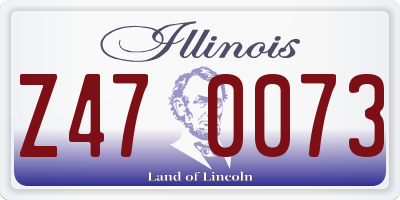 IL license plate Z470073