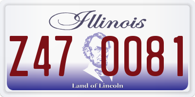 IL license plate Z470081
