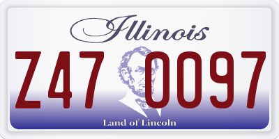 IL license plate Z470097