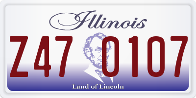 IL license plate Z470107