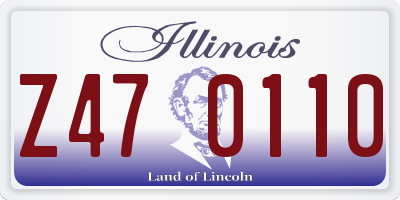 IL license plate Z470110