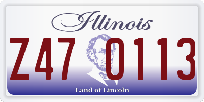 IL license plate Z470113
