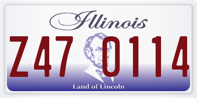 IL license plate Z470114