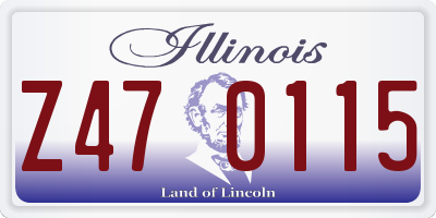 IL license plate Z470115