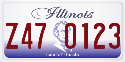 IL license plate Z470123