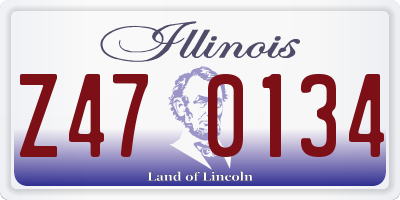 IL license plate Z470134