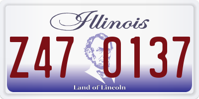 IL license plate Z470137