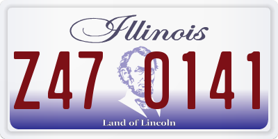 IL license plate Z470141