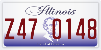 IL license plate Z470148