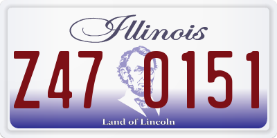 IL license plate Z470151