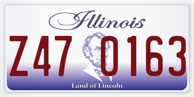 IL license plate Z470163
